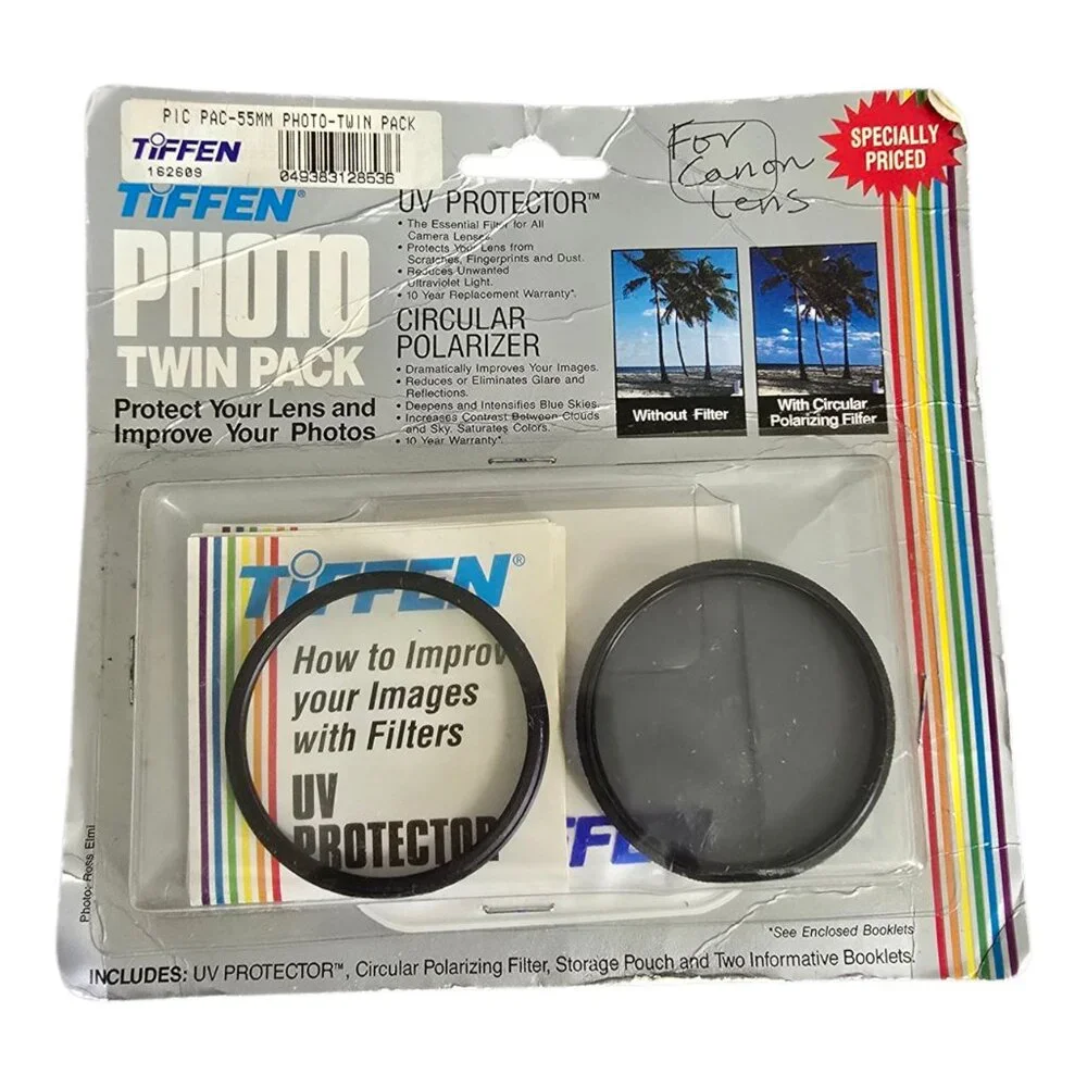 Tiffen Photo Twin Pack ~ UV Protection & Circular Polarizing Filters (55mm)